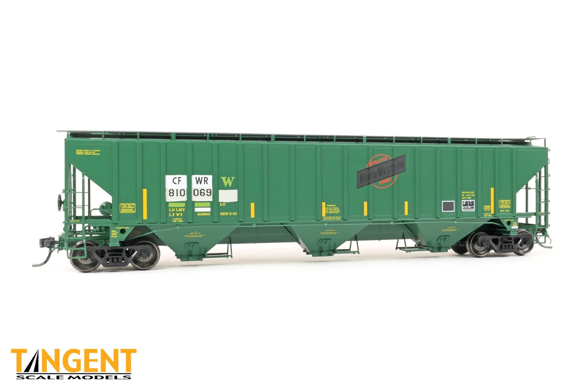Tangent Scale Models HO Caney Fork and Western Railroad (CFWR) "ex-CNW Restencil" 2021+ PS4750 Covered Hopper - #810181