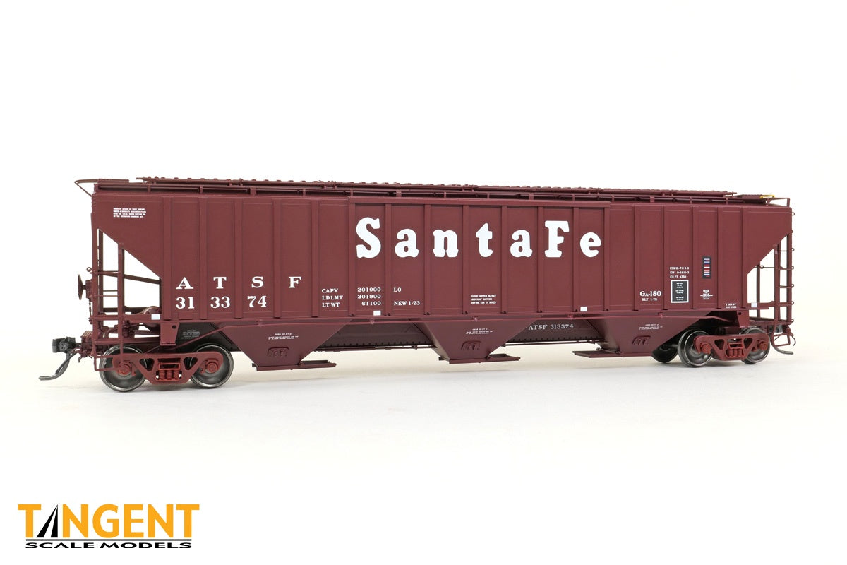 Tangent Scale Models HO Atchison, Topeka and Santa Fe (ATSF) "GA-180 Delivery 1-1973" PS4750 Covered Hopper - #313396