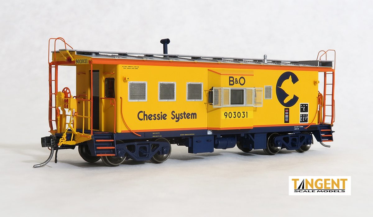 Tangent Scale Models Chessie System (B&O) "1982+" ICC B&O I-18 Steel Bay Window Caboose #903040 - TAN60019-06