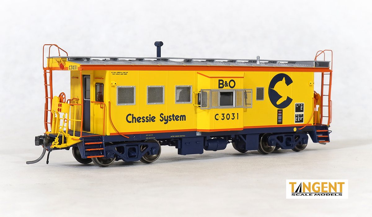 Tangent Scale Models Chessie System (B&O) "1979+" ICC B&O I-18 Steel Bay Window Caboose #C-3031 - TAN60026-01