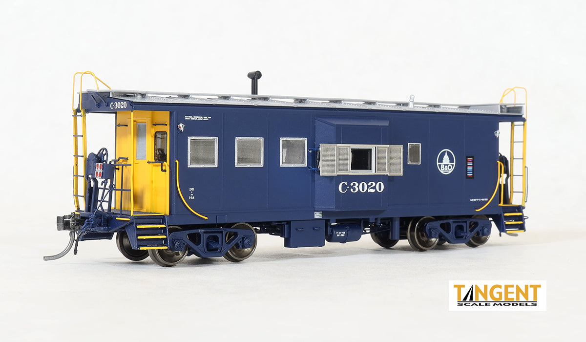 Tangent Scale Models Baltimore & Ohio (B&O) Blue Simplified 1969+ ICC B&O I-18 Steel Bay Window Caboose #C-3020 - TAN60027-01
