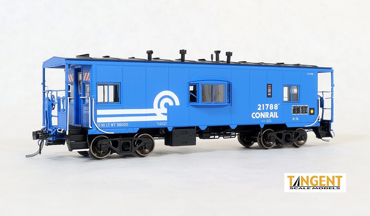 Tangent Scale Models 60127-01 Conrail (CR) N7A Blue Repaint 1979+ DSI/SLCC Bay Window Caboose - #21559
