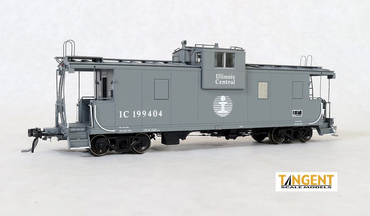 Tangent Scale Models HO 60214-04 Tangent Scale Models HO 60214-01 Illinois Central (IC) Gray Repaint 1988+ IC Centralia Steel Wide-vision Caboose #199426