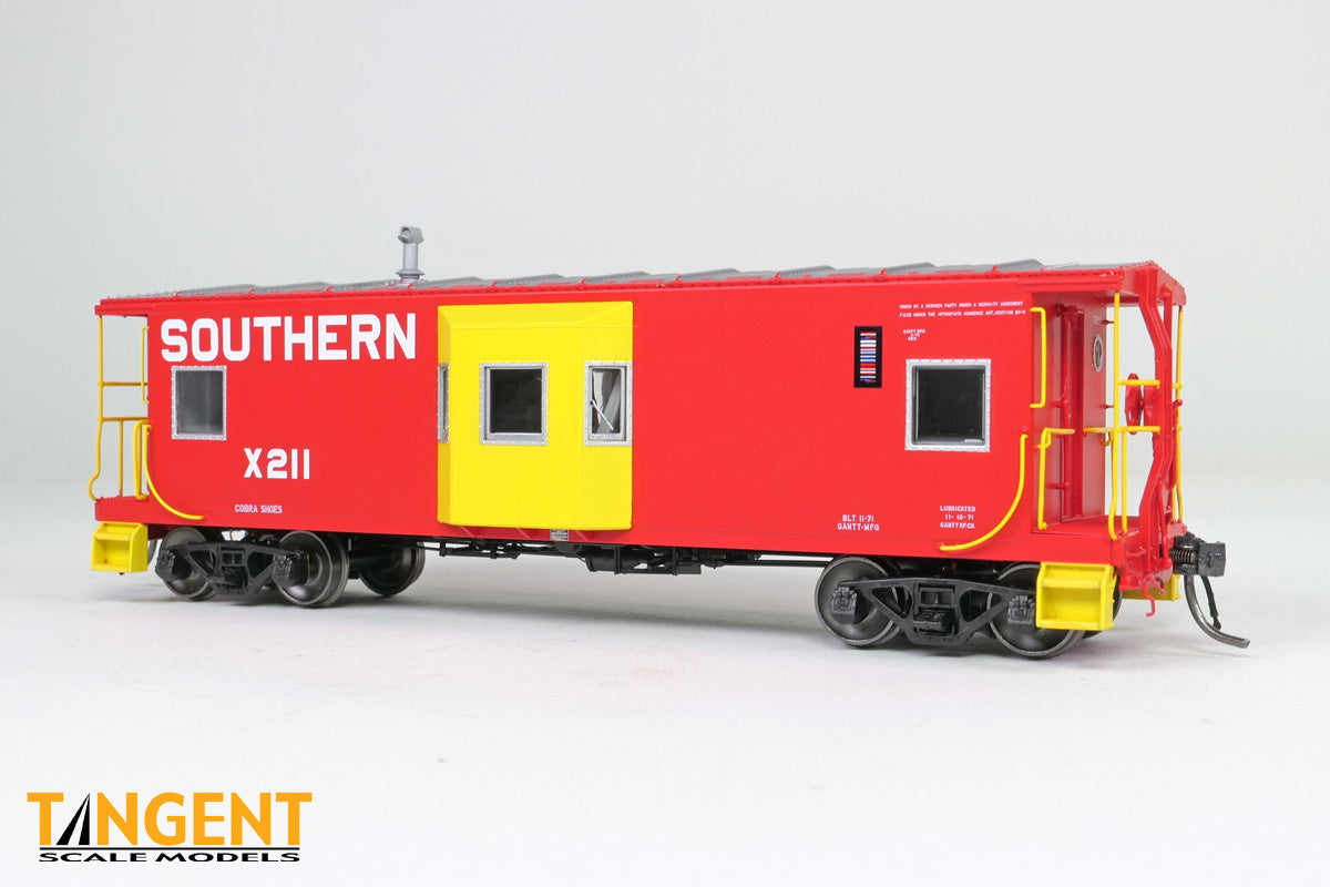 Tangent Scale Models HO Southern (SOU) Local Service "Original 1971" Southern Railway Gantt Manufacturing Company Bay Window Caboose - #X200