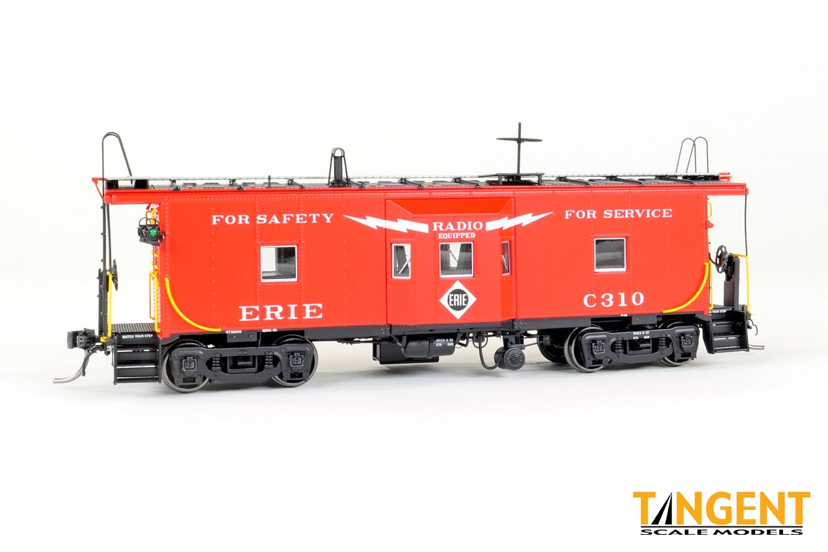 Tangent Scale Models HO Erie "Delivery Red 4-1953" Erie ICC Bay Window Caboose - #C310