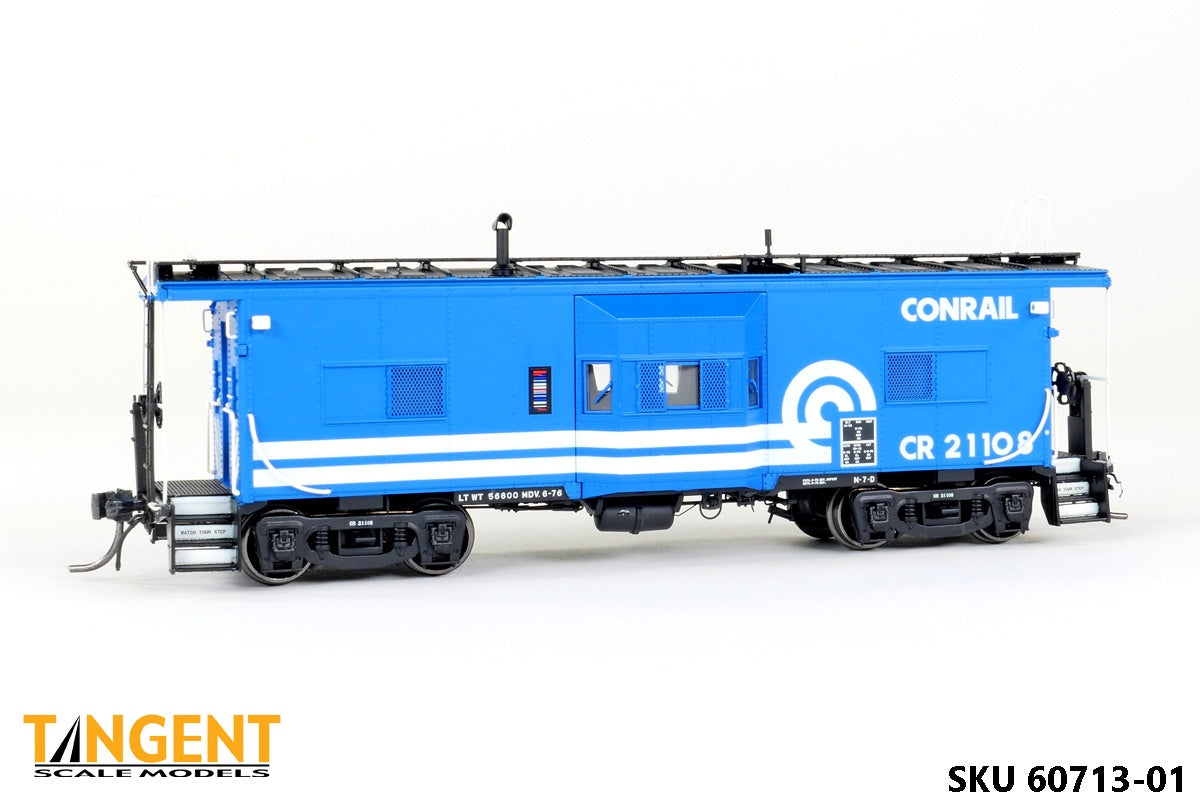 Tangent Scale Models HO Conrail (CR) N7D "Blue Repaint 6-1976" Erie ICC Bay Window Caboose - #21109