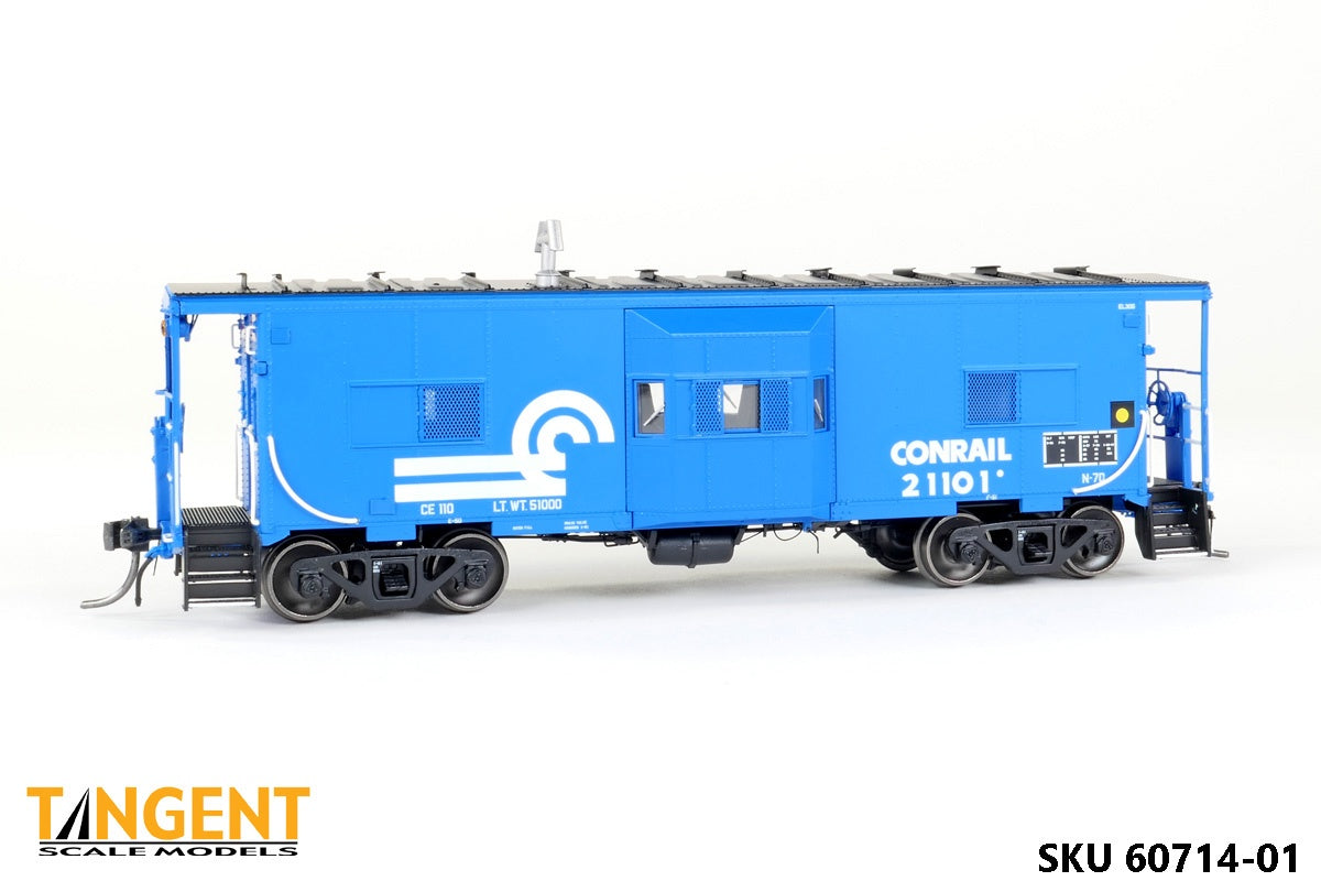 Tangent Scale Models HO Conrail (CR) N7D "Blue Repaint 1981+ Era" Erie ICC Bay Window Caboose - #21102