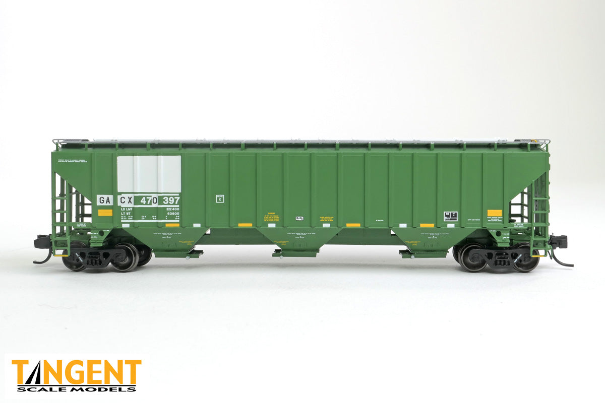 Tangent Scale Models - N Scale GACX "BN Patch 2010" Trinity Industries Inc 4750 CuFt Covered Hopper - #470489