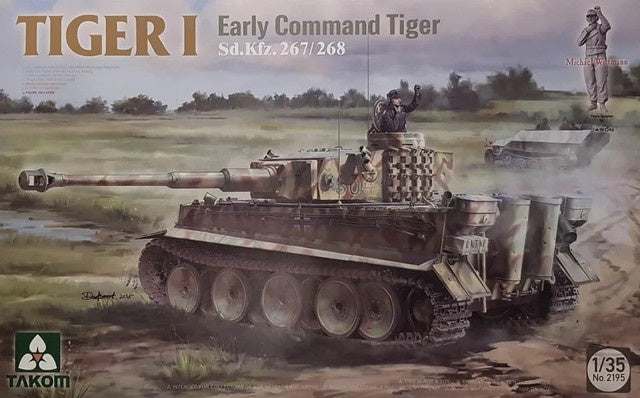 Tiger I Early Command SdKfz 267/268 Tank w/Michael Wittmann Figure 1/35 Takom