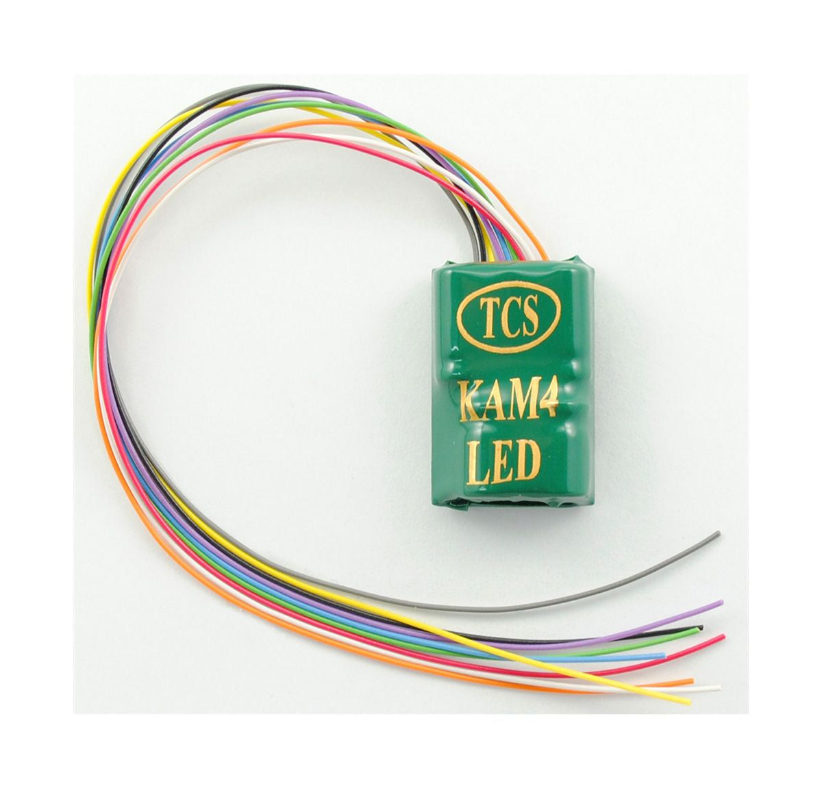 TCS - Train Control Systems KAM4-LED 4-Function Wired DCC Decoder w/Built-In Keep-Alive(TM) & LED Resistor -- .945 x 0.66 x 0.33" 3.34 x 2.4 x .838cm - TCS1479