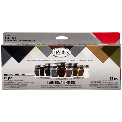 Testors Enamel 9 Bottle Paint Set, Military - TES281229
