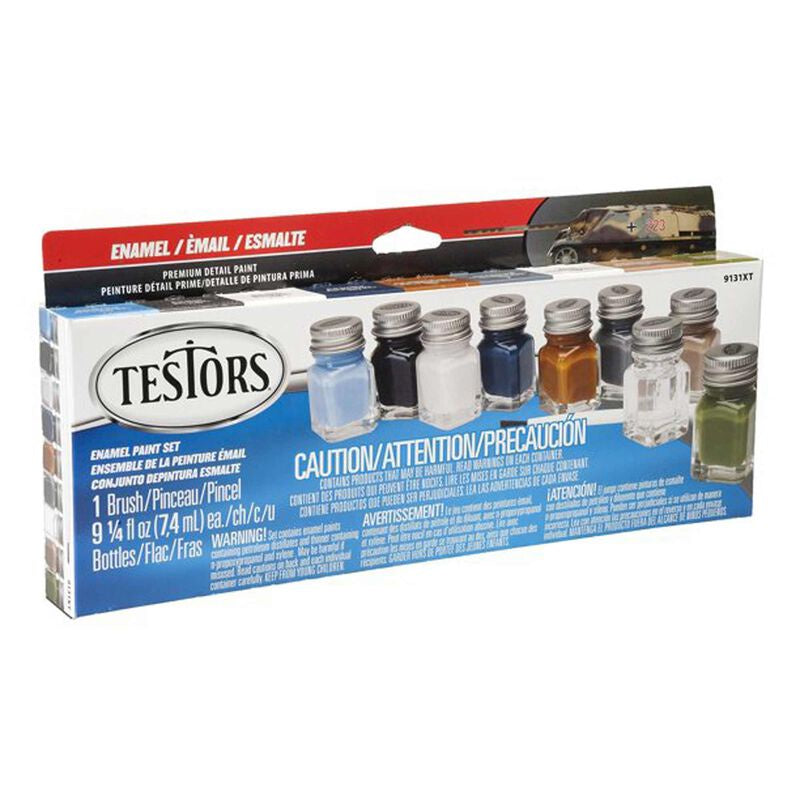 Testors Enamel 9 Bottle Paint Set, Camo Flat - TES281230