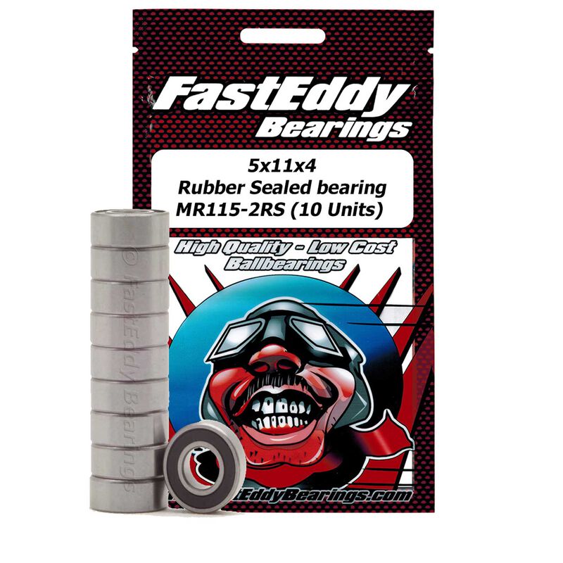 Team FastEddy 5x11x4mm Rubber Sealed Bearing (10) MR115-2RS - TFE268