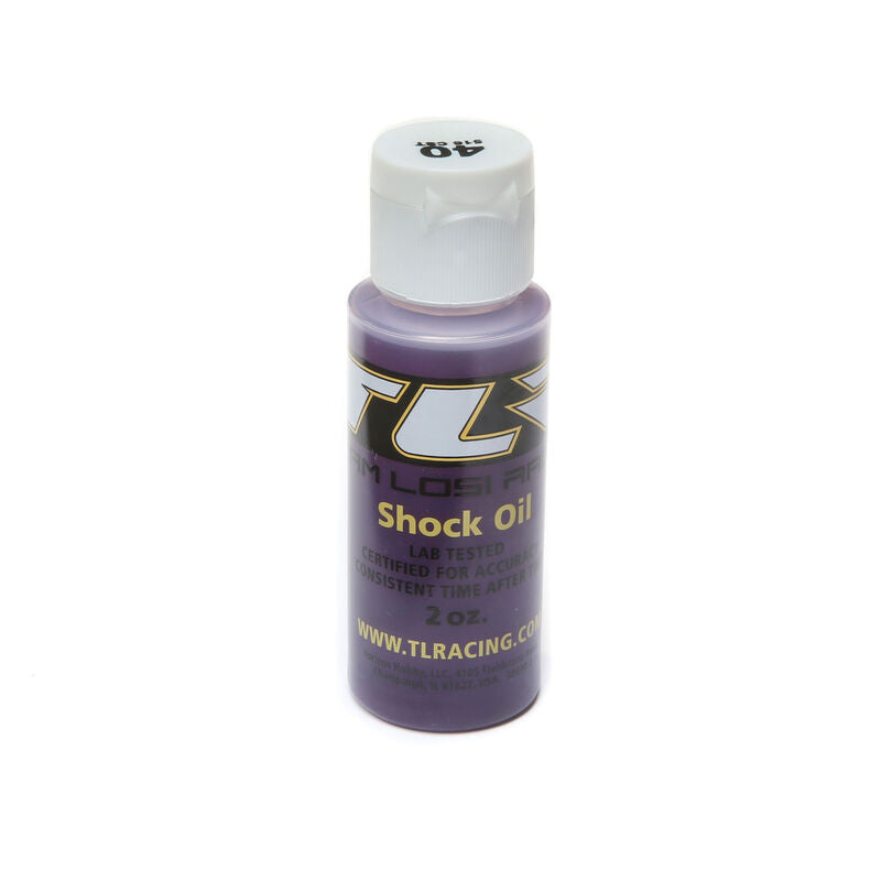 Team Losi Racing SILICONE SHOCK OIL, 40WT, 516CST, 2OZ - TLR74010
