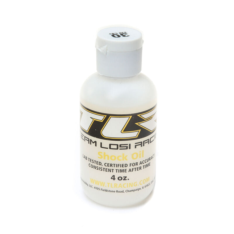 Team Losi Racing SILICONE SHOCK OIL, 30WT, 338CST, 4OZ - TLR74023