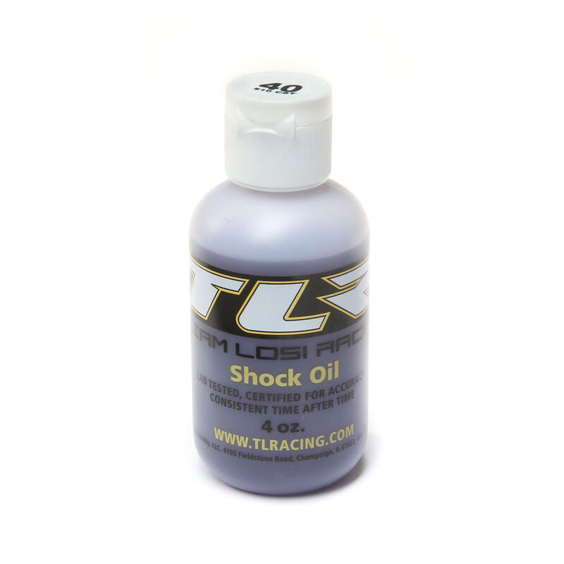 Team Losi Racing SILICONE SHOCK OIL, 40WT, 516CST, 4OZ - TLR74025