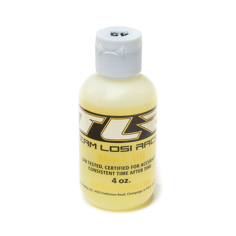 Team Losi Racing SILICONE SHOCK OIL, 45WT, 610CST, 4OZ - TLR74026