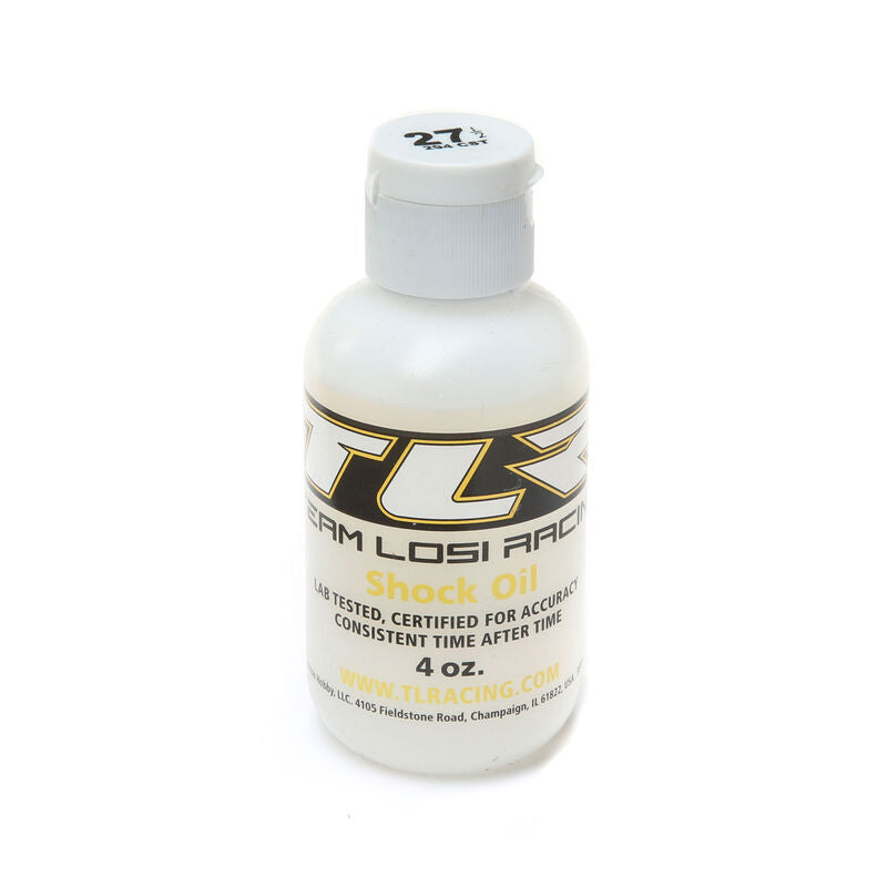 Team Losi Racing SILICONE SHOCK OIL, 27.5WT, 294CST, 4OZ - TLR74028