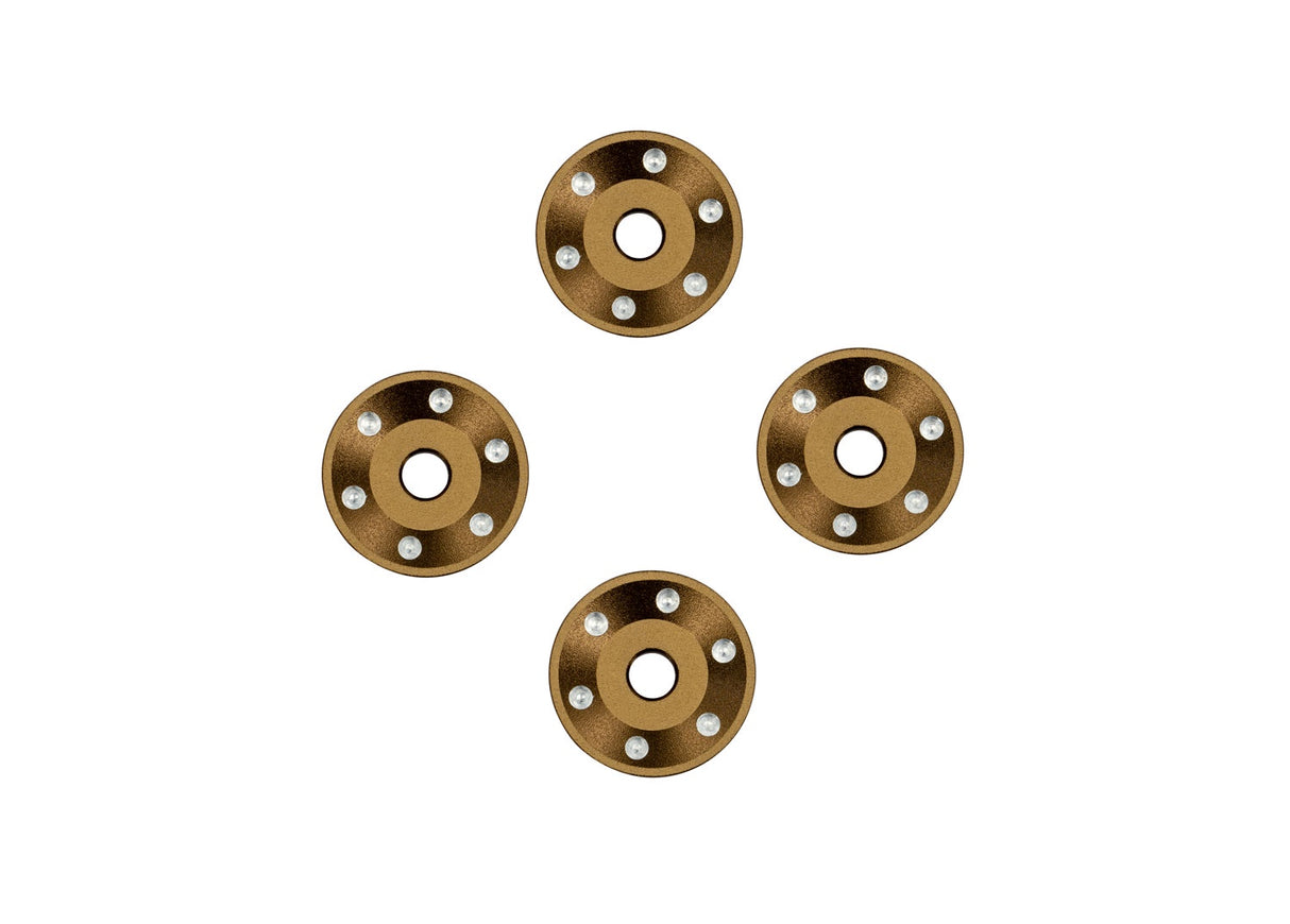 Traxxas 10257-BRNZ Wheel washers, machined aluminum, bronze (4)