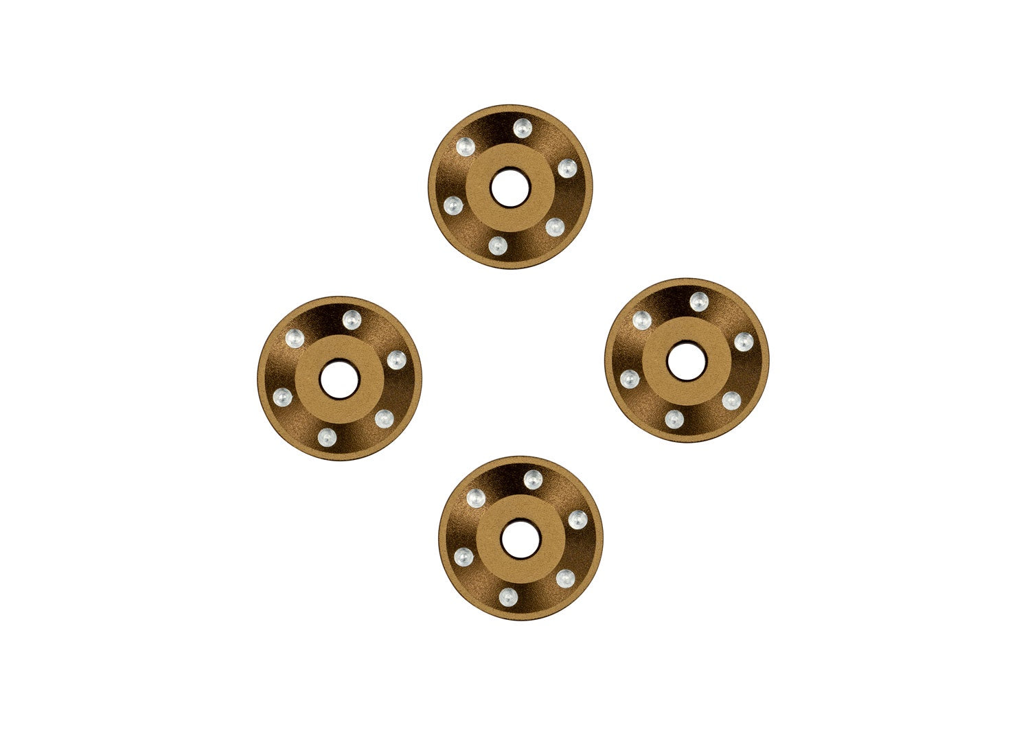 Traxxas 10257-BRNZ Wheel washers, machined aluminum, bronze (4)