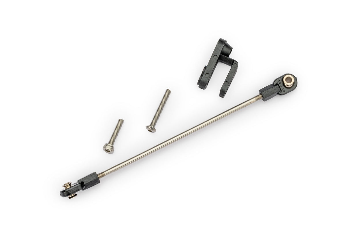Traxxas 10641 Rudder pushrod, assembled/ servo horn/ 3x22mm BCS (stainless) (1)/ 3x15mm CS (stainless) (1)