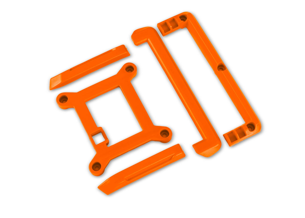 Traxxas 10717-ORNG Skid plate (roof)/ tailgate protector (orange)/ mounts (2)/ 3x8mm BCS (7) (fits #10711 body)