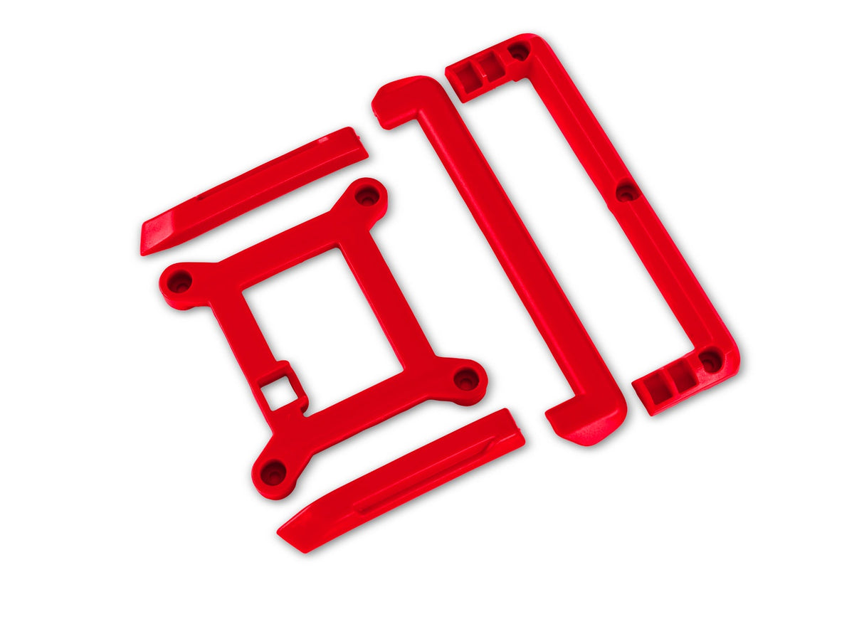 Traxxas 10717-RED Skid plate (roof)/ tailgate protector (red)/ mounts (2)/ 3x8mm BCS (7) (fits #10711 body)