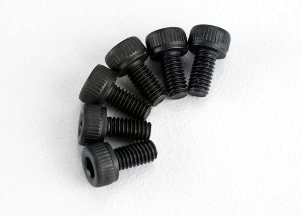 Traxxas 2554 Screws, 3x6mm cap-head machine (Hex drive) (6) - TRA2554