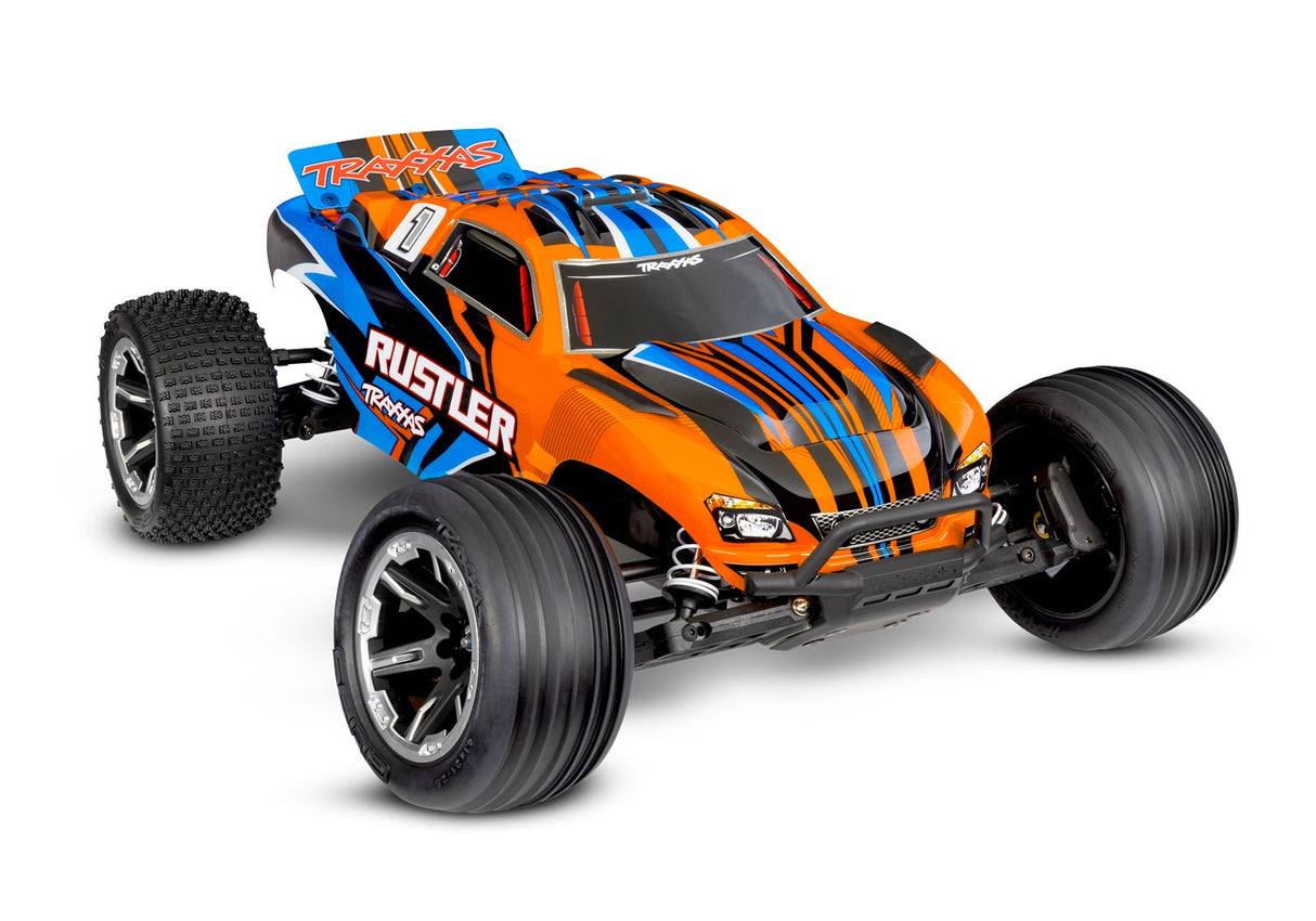 Traxxas 37254-8-ORNG Rustler: 1/10 Scale Stadium Truck with TQ 2.4 GHz radio system