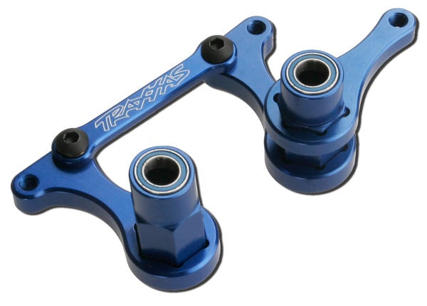 Traxxas 3743A Steering Bellcranks, drag link (blue-anodized 6061-T6 aluminum)/ 5x8mm ball bearings (4)/ Hardware (assembled) - TRA3743A
