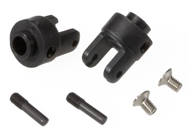 Traxxas 4628R Differential Output yokes , black (2) / 3x5mm countersunk Screws (2) / screw pin (2) - TRA4628R
