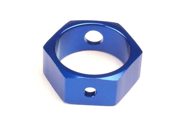 Traxxas 4966X Brake adapter, Hex aluminum (blue) (use with HD shafts) - TRA4966X