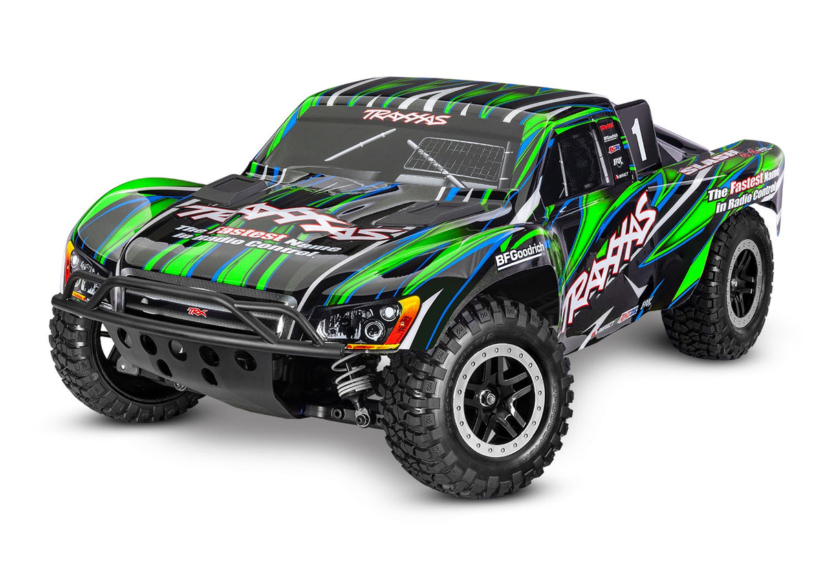 Traxxas 68386-4-GRN Slash 4X4 VXL EHD: 1/10 Scale 4WD Brushless Short Course Truck with TQi Traxxas Link Enabled 2.4GHz Radio System & Traxxas Stability Management (TSM)