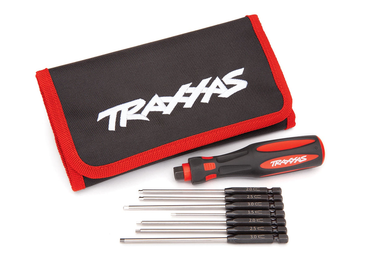 Traxxas 8711 Speed Bit Master Set , Hex driver , 7-piece straight and ball end , includes premium handle (medium) , travel pouch TRA8711