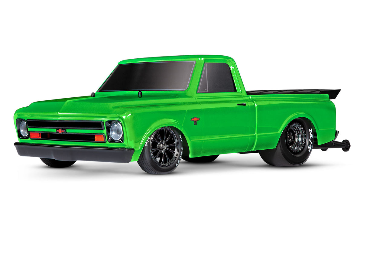 Traxxas 94376-74-GRN Drag Slash with 1967 Chevrolet C10 Truck Body: 1/10 Scale 2WD Drag Racing Truck with TQi Traxxas Link Enabled 2.4GHz Radio System & Traxxas Stability Management (TSM)