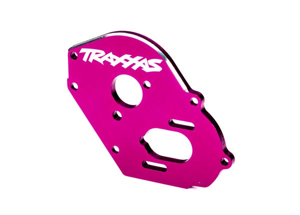 Traxxas 9490P Plate, Motor, 6061-T6 aluminum (pink-anodized) (4mm thick)/ 3x10mm CS with split and flat washer (2) - TRA9490P