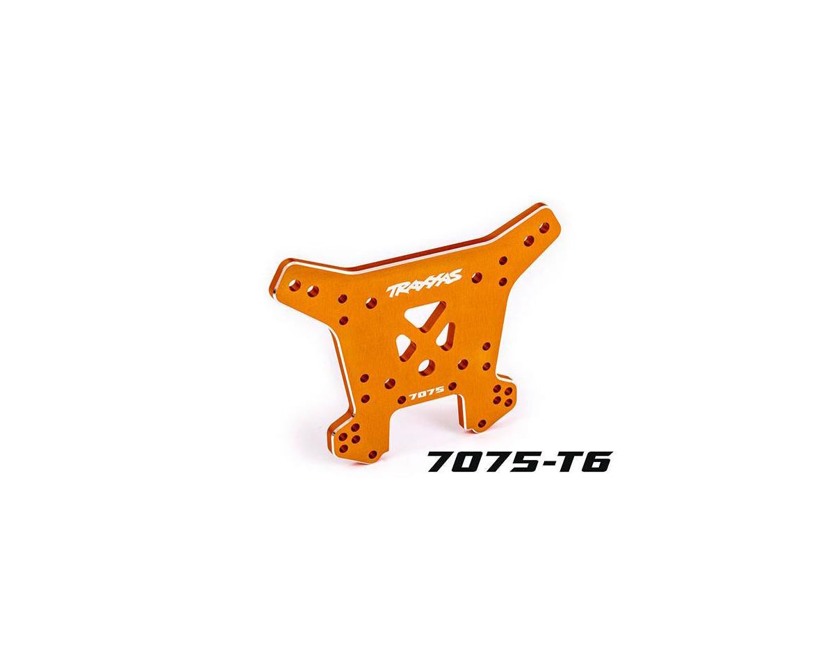 Traxxas 9638T Shock tower, Rear, 7075-T6 aluminum (orange-anodized) (fits SledgeÃ)
