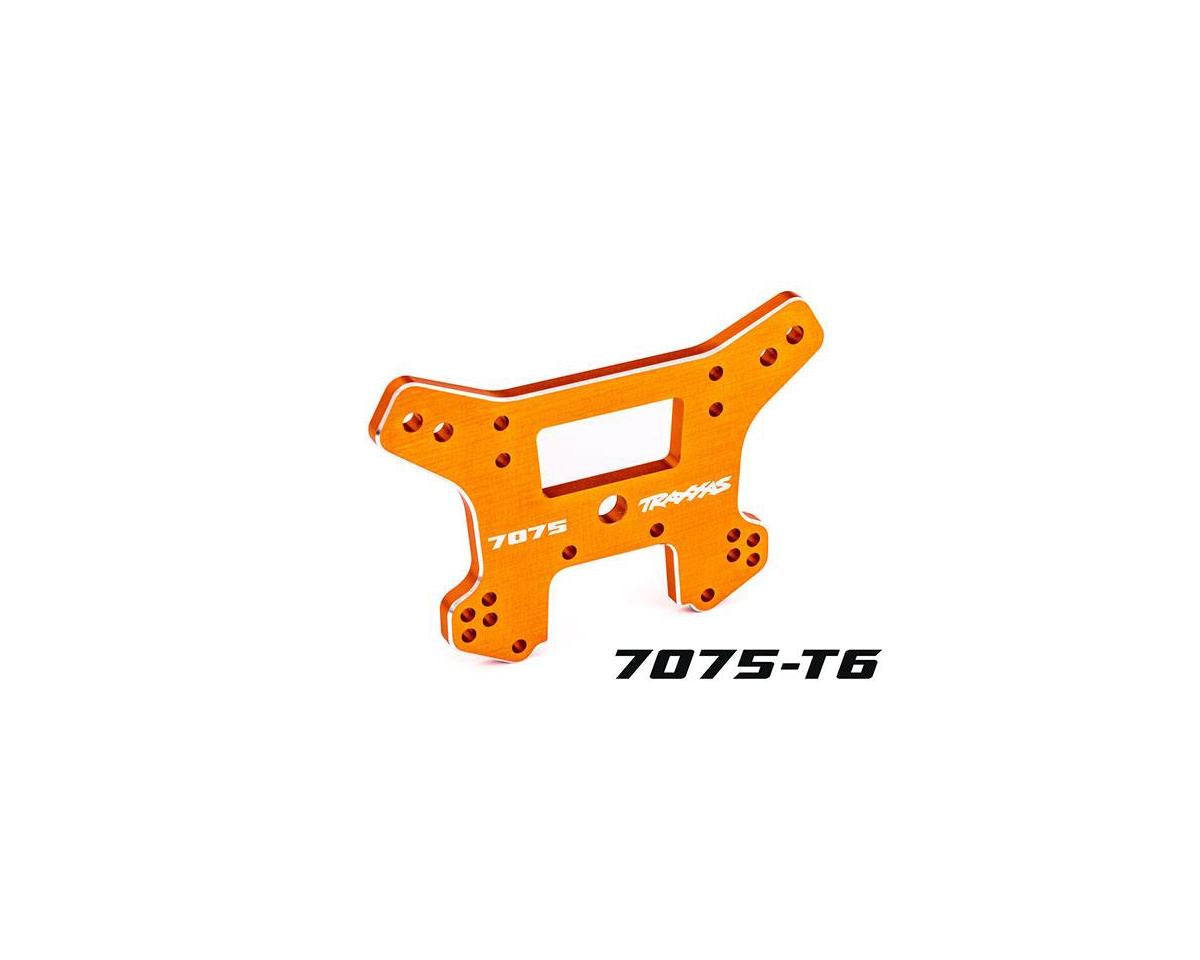 Traxxas 9639T Shock tower, Front, 7075-T6 aluminum (orange-anodized) (fits Sledge)