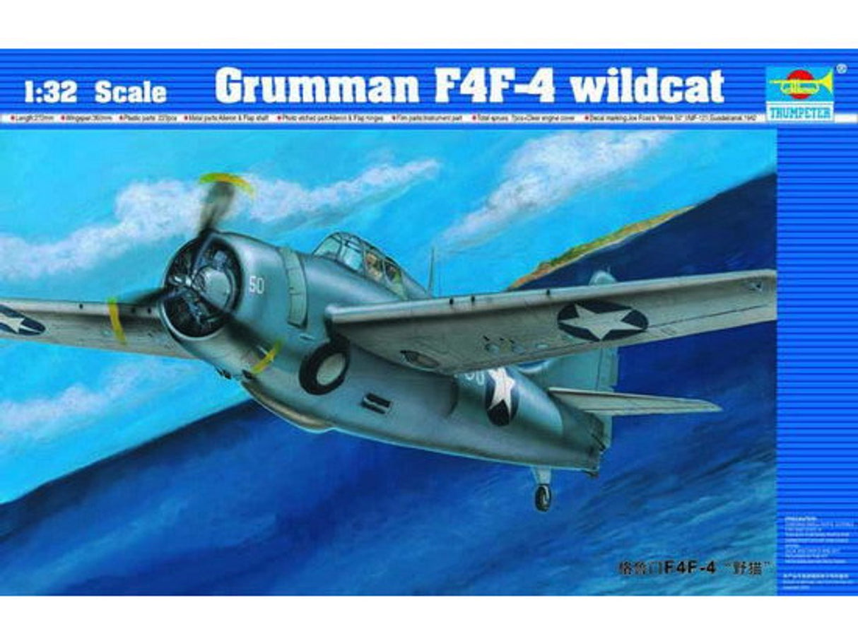 Trumpeter Models 1:32 Grumman F4F-4 Wildcat Plastic Model Kit