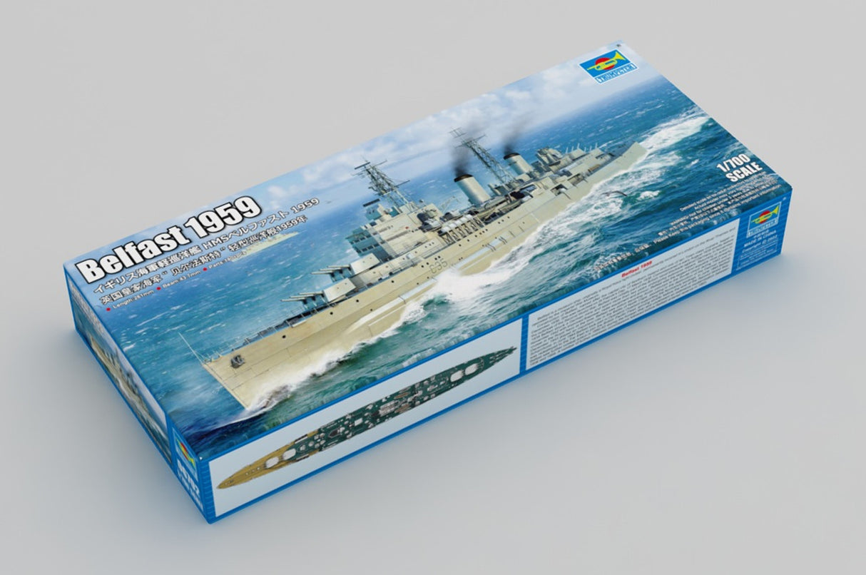 Trumpeter 1/700 HMS BELFAST BRITISH LIGHT CRUISER 1959 - TSM6702