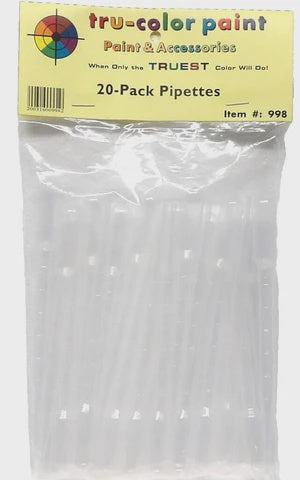 Tru-Color Paint Pipettes pkg(20) -- 1/10oz 3mL - TUP998