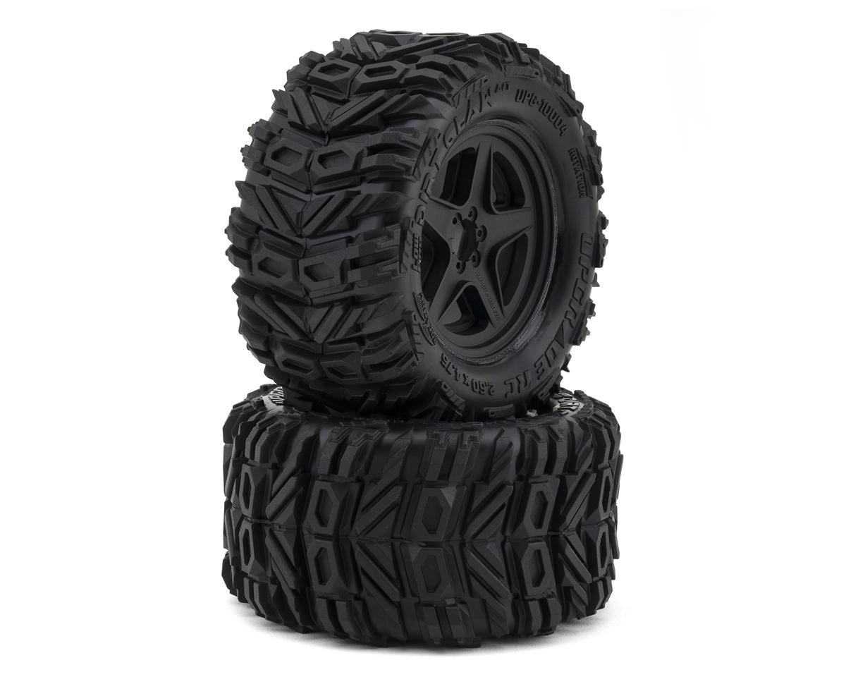 UpGrade RC Low-Pro BELTED Dirt Claw 2.8" Pre-Mounted All-Terrain Tires w/5-Star Wheels (2) (17mm/14mm/12mm Hex)