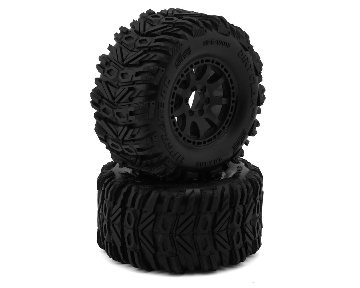 UpGrade RC Dirt Claw 2.2" Pre-Mounted BELTED Tires for Mini Maxx®/XRT® & Mini Kraton® (2) w/12mm Narrow, 12mm Wide, & 14mm Hexes