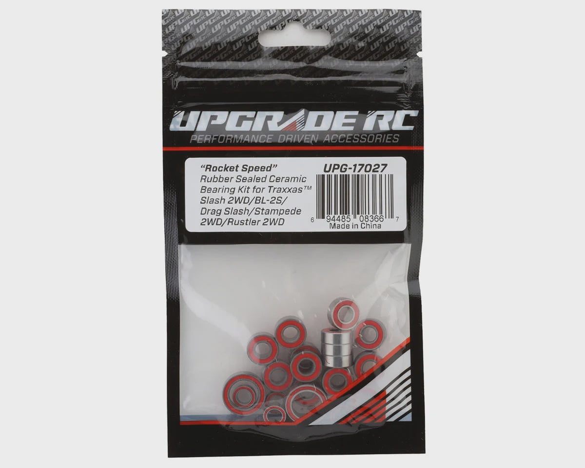UpGrade RC "Rocket Speed" Rubber Sealed Ceramic Bearing Kit for Traxxas® BL-2S 2WD Slash®/Stampede®/Rustler®/Drag Slash®