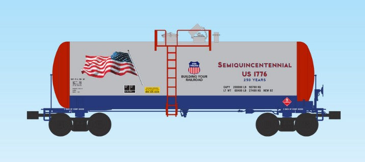 USA Trains R15272 Patriotic Series 42' Modern Tank Car - Metal Couplers #1776