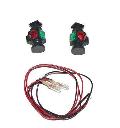 USA Trains R2083 - MARKER LIGHTS W/BULBS & WIRE RED/GREEN LENS (2)