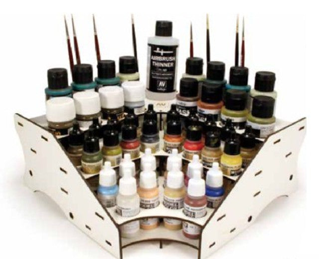 Vallejo Corner Module Paint Display Stand (Holds 45 Bottles & Brushes) - 26008