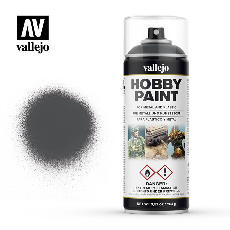 Vallejo Panzer Grey AFV Solvent-Based Acrylic Paint 400ml Spray - 28002