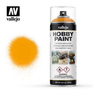 Vallejo Sun Yellow Fantasy Solvent-Based Acrylic Paint 400ml Spray - 28018