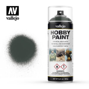Vallejo Dark Green Fantasy Solvent-Based Acrylic Paint 400ml Spray - 28026